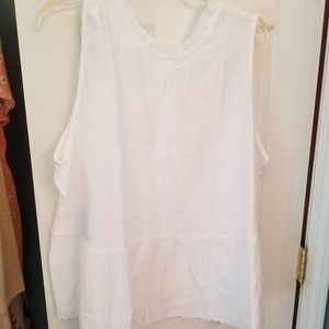 Loft white blouse with tie back detail